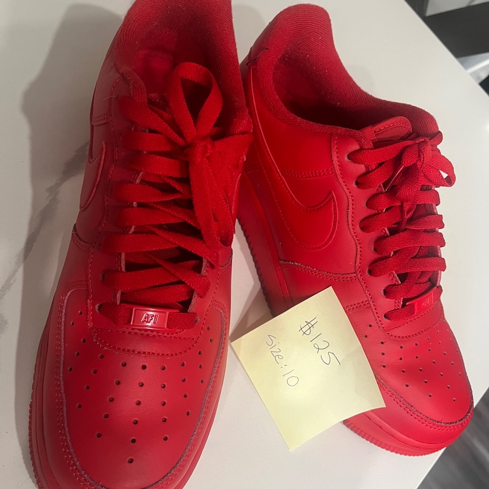Nike Bold Red Athletic Shoes